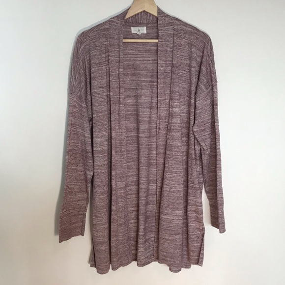 Lou & Grey Sweaters - LOU & GREY Purple Long Open Cardigan XL